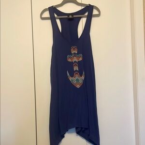 Blue Anchor Graphic Mini Dress